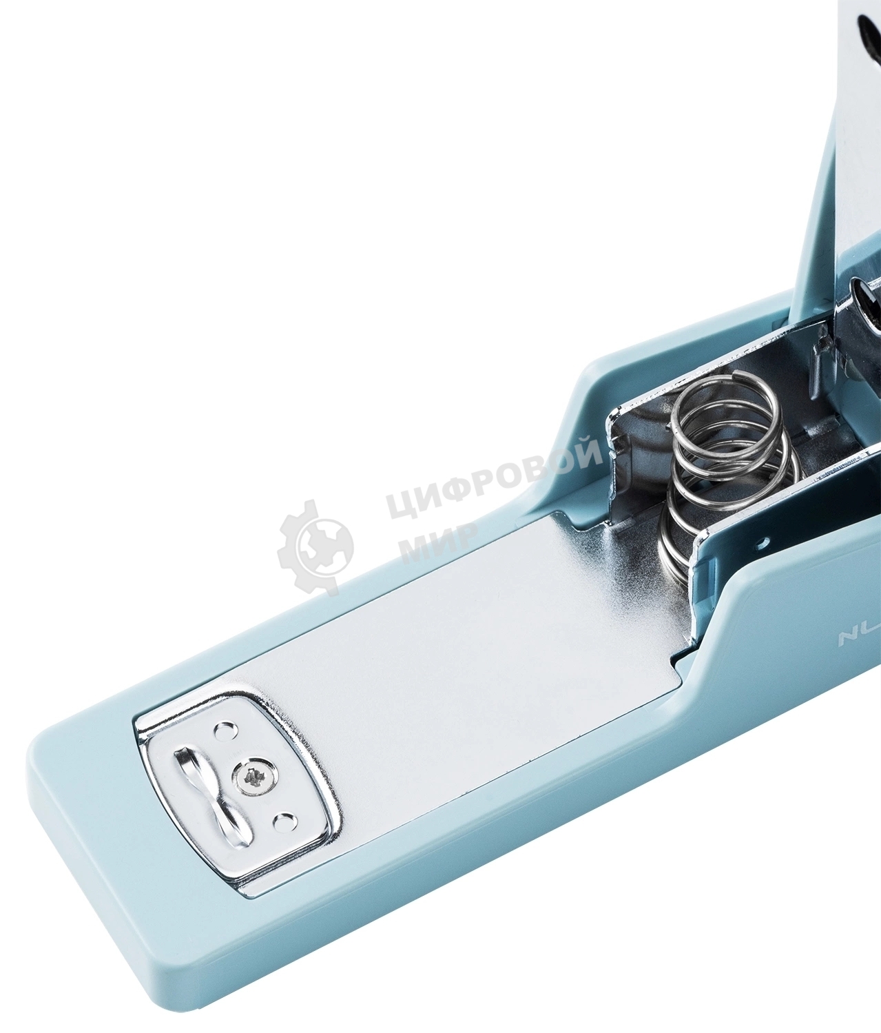 Степлер Deli ENS084 Nusign 24/6 26/6 (20 листов) синий, 100 скоб, коробка