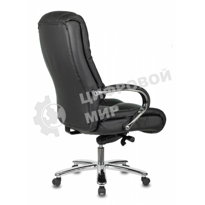 Кресло руководителя Бюрократ T-9925SL/BLACK черный, кожа, крестовина хром