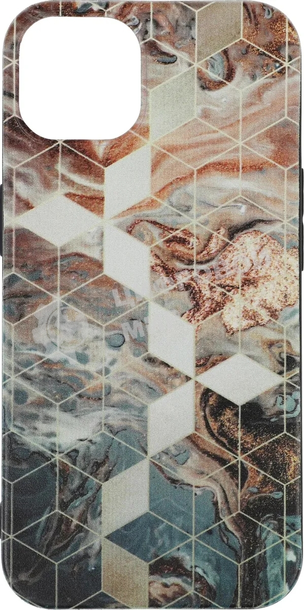 Чехол (клип-кейс) Gresso Meridian, для iPhone 13, золотистый/синий gr17aaae8888