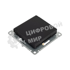 Механизм розетки 1-м СП AtlasDesign 16А IP20 с заземл. защ. шторки с крышкой карбон