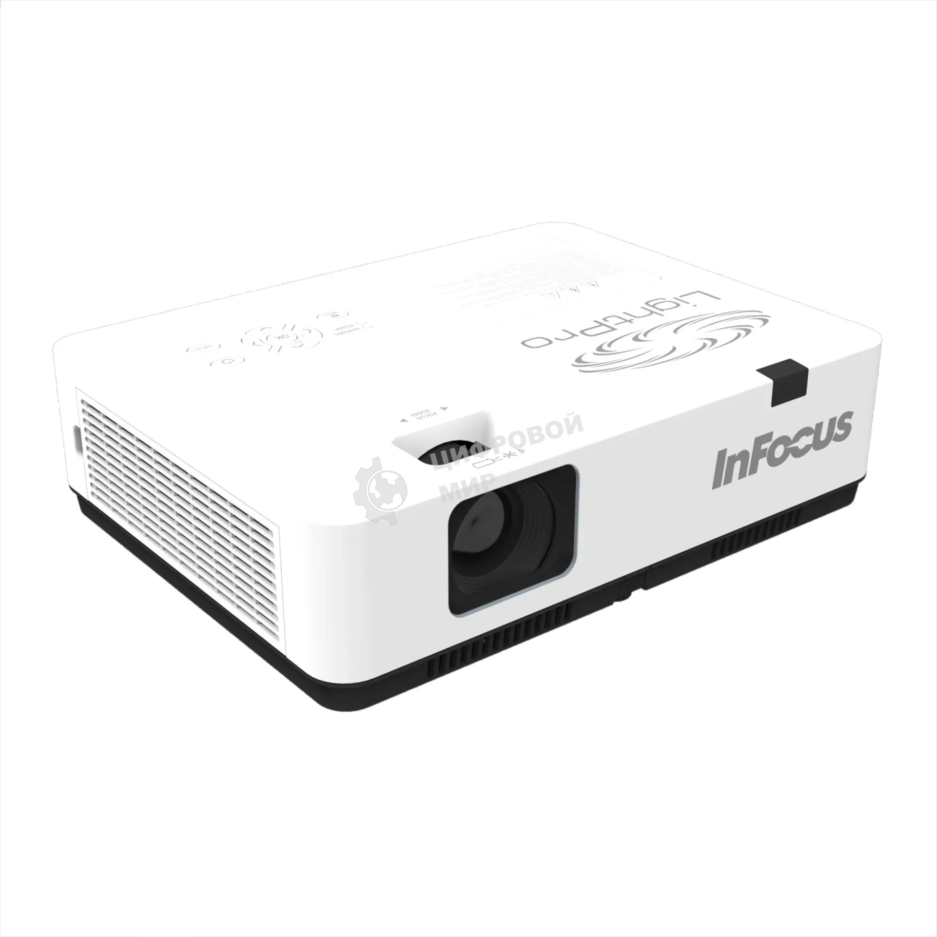 Проектор INFOCUS IN1036 3LCD, 5000 lm, WXGA, 1.371.65:1, 50000:1, (Full 3D), 16W, 2хHDMI 1.4b, VGA in, CompositeIN, 3,5 audio IN, RCAx2 IN, USB-A, VGA out, 3,5 audio OUT, RS232, Mini USB B serv, RJ45, 3,3 кг