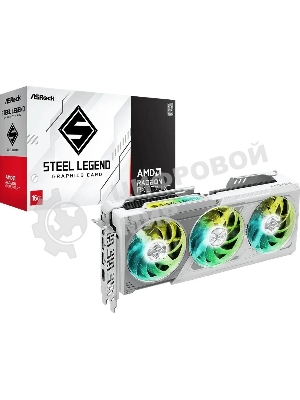 Видеокарта ASRock Radeon RX 9070 XT Steel Legend 16GB RX 9070XT, HDMI, DP*3, 16G, D6