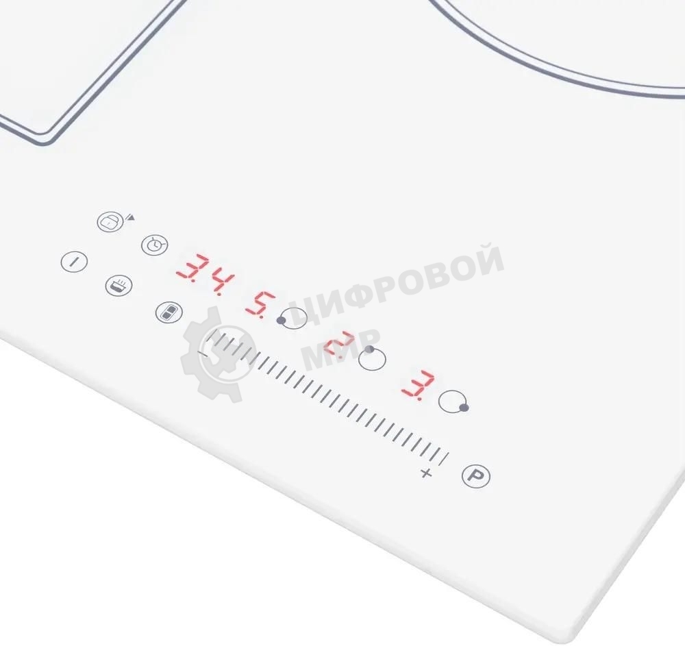 Индукционная варочная панель Maunfeld CVI453SBWH Inverter, конфорок: 3 шт., стеклокерамика, независимая, белый