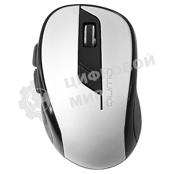 Мышь беспроводная Qumo Office Line M79 белый, 1600 dpi, радиоканал, USB, кнопки - 6