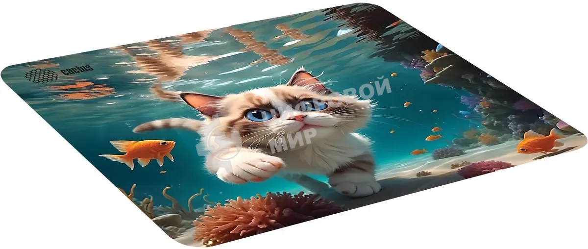 Коврик для мыши Cactus Fish Cat 300x250x3мм (CS-MPC-D15M)