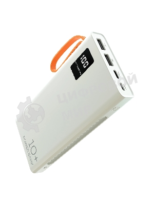 Портативный аккумулятор More choice (4620202550545) PB22-10 с кабелем 2USB 2.1A - 10000mAh белый