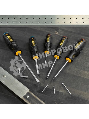 Набор отверток Denzel 5 шт., PH+SL, S2, 3к рукоятка