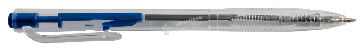 Ручка шариковая автоматическая Buro прозрачный, d=0.7мм, синие чернила, коробка картонная, сменный стержень, линия 0.5мм, без индикатора Маркировки