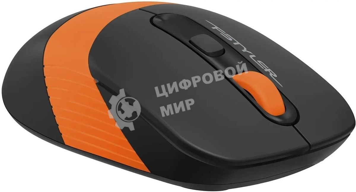 Мышь беспроводная A4Tech Fstyler FG10S черный/оранжевый, 2000 dpi, радиоканал, USB, кнопки - 4