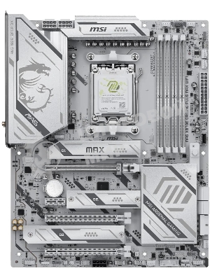 Материнская плата MSI MAG X870E GAMING PLUS MAX WIFI, AM5, AMD X870E, 4xDDR5 (до 256 ГБ), 4xSATA, 3xM.2 (1xPCIe 5.0, 2xPCIe 4.0), 1xPCIe 5.0 x16, 1xPCIe 4.0 x16, 1xPCIe 3.0 x16, 1xPCIe x1, 1xHDMI, 1x5Gb LAN, Wi-Fi 7, Bluetooth 5.4, 1xUSB-C 40Gbps (USB4), 1xUSB-C 20Gbps, 2xUSB-A 10Gbps, 2xUSB-A 5Gbps, 4xUSB-A 2.0, 3x3.5 мм + S/PDIF оптический, 7.1, белый, ATX