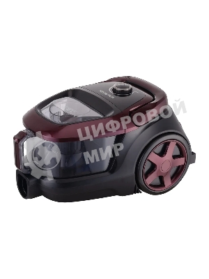 Пылесос Willmark VC-2630CYM бордовый, 450/2000 Вт, уборка сухая, пылесборник контейнер 2.5 л
