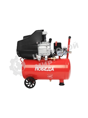 Компрессор поршневой масляный Победа KM 24-230, 230 л/мин, 8 бар, 1500 Вт, 24 л, быстросъемный 1/4