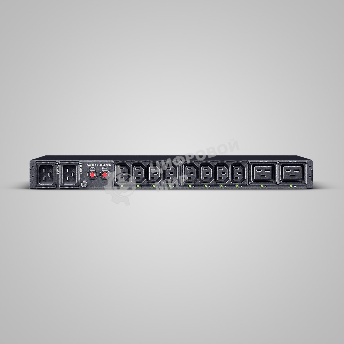 Блок распределения питания ATS CyberPower 1U type, 16Amp, plug IEC 320 C20, (8) IEC 320 C13 (2) IEC 320 C19