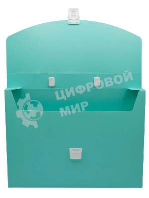 Папка-портфель Бюрократ Pastel PASTPP01GRN 1 отделение, A4, пластик, 0.7мм, мятный