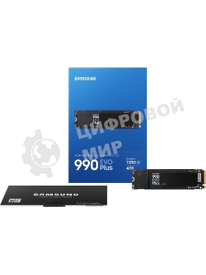 Накопитель SSD Samsung 990 EVO Plus, 4 ТБ, M.2 2280, PCIe 4.0 x4, NVMe 2.0, R/W 7250/6300