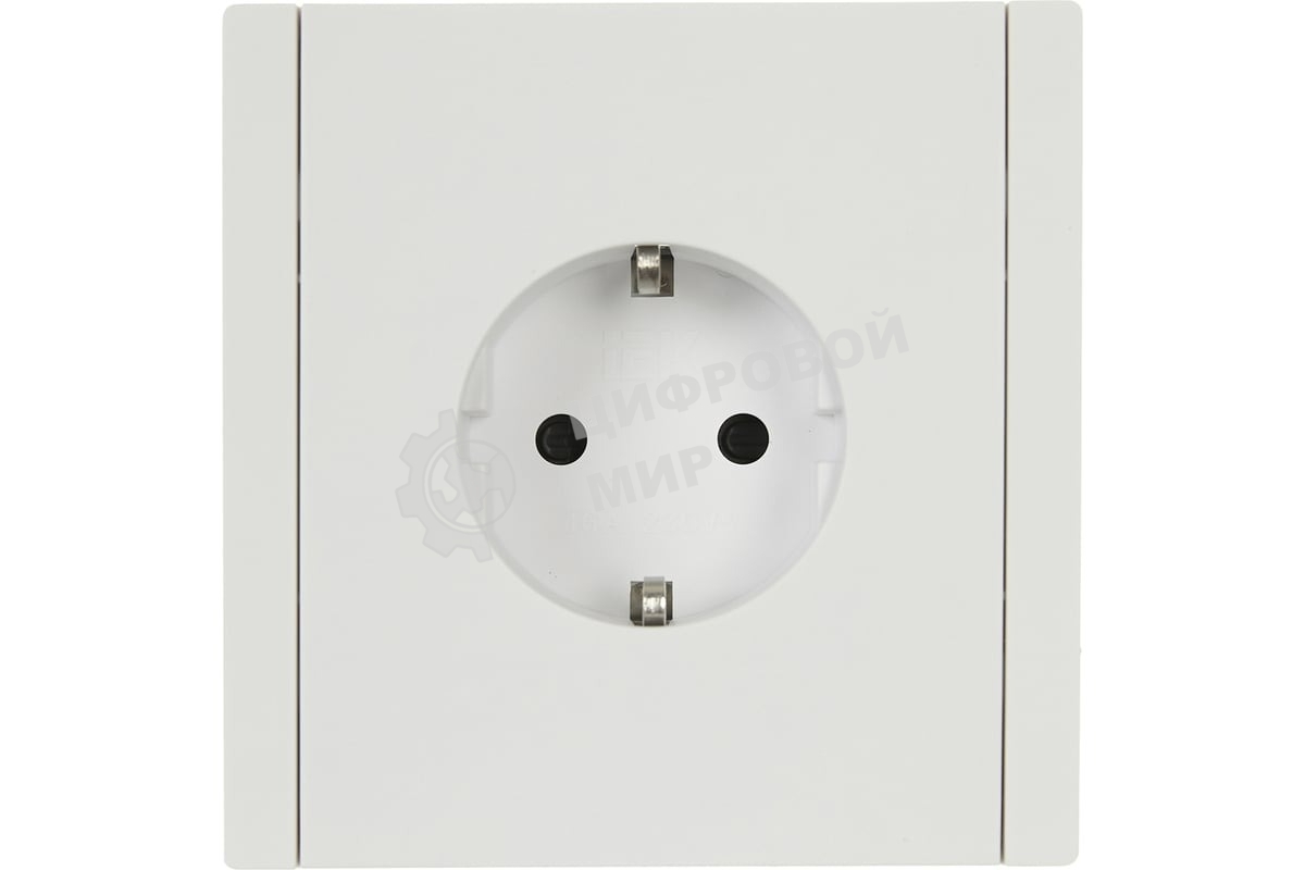 Розетка СП FORTE&PIANO FP213 16А с заземл. защ. шторки безвинт. крепл. белый IEK FP-R14-16-1-K01