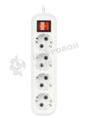 Удлинитель Smartbuy (SBE-16-4-05-ZS) 4 гнз х 5,0 м (16А/3.5 кВт, ПВС 3х1.0)