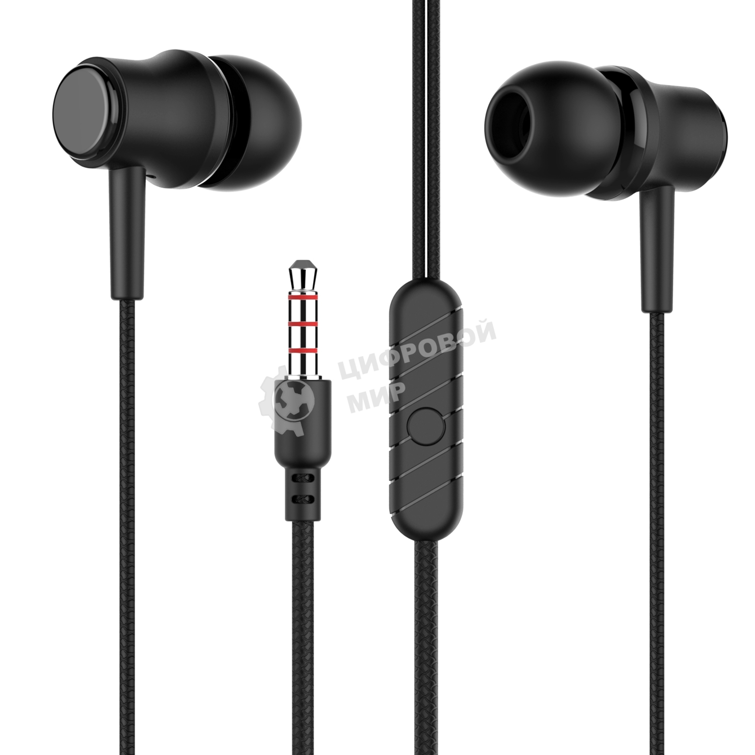 Наушники проводные вакуумные More choice G16 (Black) AUX с МК без рег.громкости