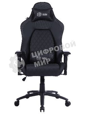 Кресло Cactus CS-CHR-130 черный, экокожа, подголовник