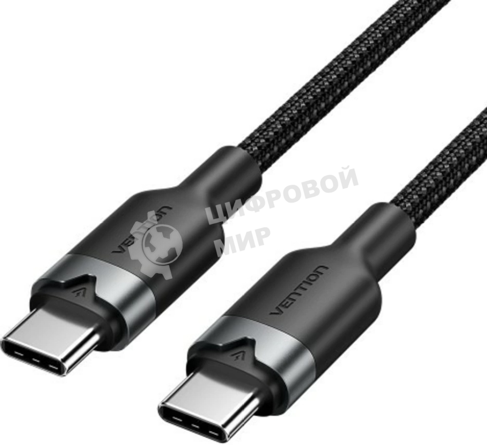 Кабель Vention USB 2.0 CM/CM - 1м. черный 3А PD60W