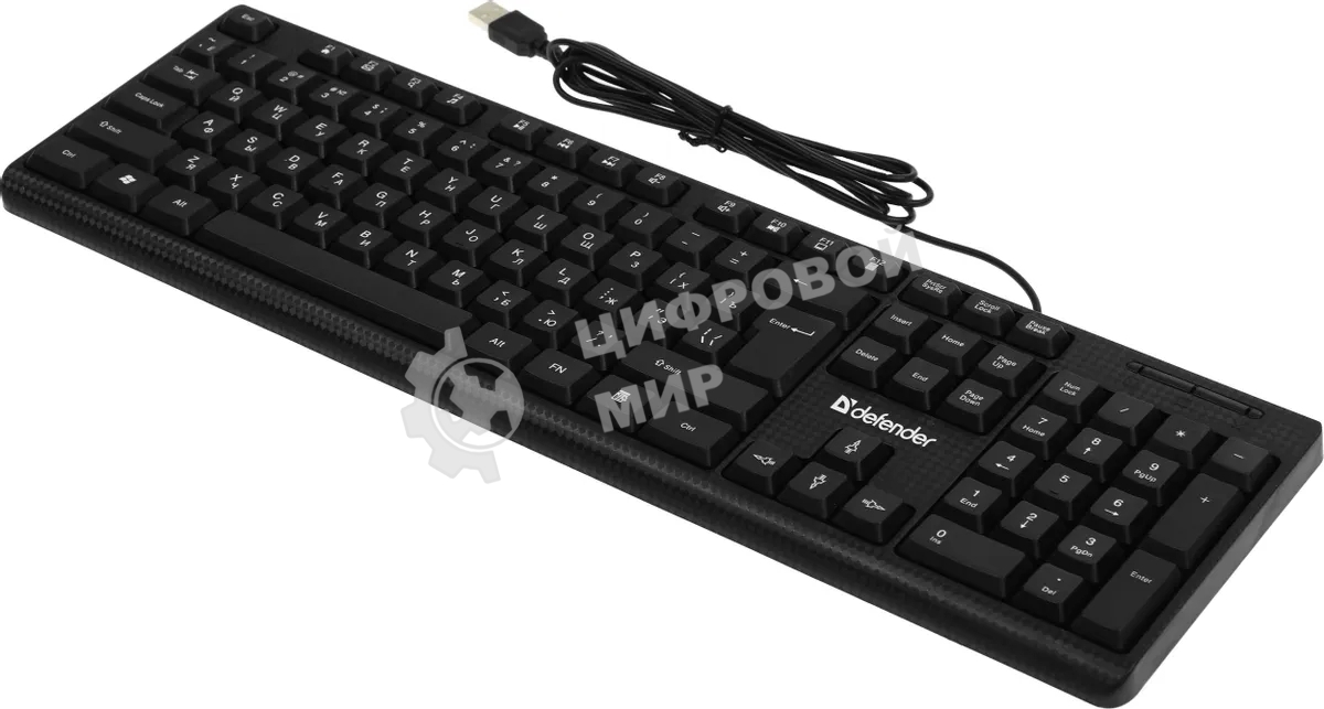 Клавиатура проводная Defender Daily HB-162, USB, черный