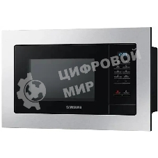 Встраиваемая микроволновая печь Samsung MS23A7013AT/BW серебристый/черный, 23 л, 1150 Вт, переключатели - кнопки