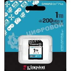 Флеш карта SDXC 1Tb Kingston SDG4/1Tb Canvas Go! Plus w/o adapter