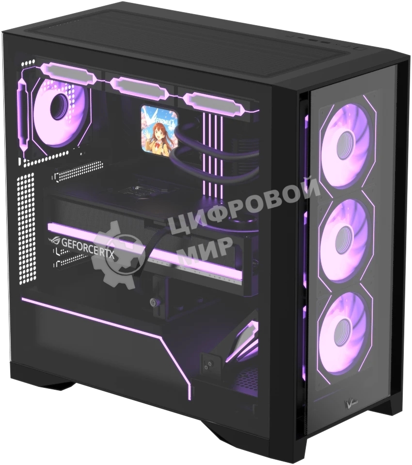 Компьютерный корпус AeroCool/Formula Air Power G8 Floe черный без БП ATX 2xUSB 3.0 1xUSB3.1 audio bott PSU