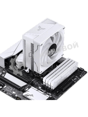 Кулер для процессора JONSBO CR-1000 V2 PRO ARGB (230W, 4-pin PWM, 157мм, Al/Cu, 6x6мм, ARGB, 1x120мм, 59.48CFM, 32.0dBA, 1500RPM, S: 1700/1200/115X, AM4/AM5 белый)