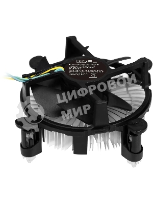 Кулер KingPrice KPAC-65-PWM3 92x92x25мм Soc-1200/1150/1151/1155 черный 4-pin 18-35dB Al 65W 140gr Ret