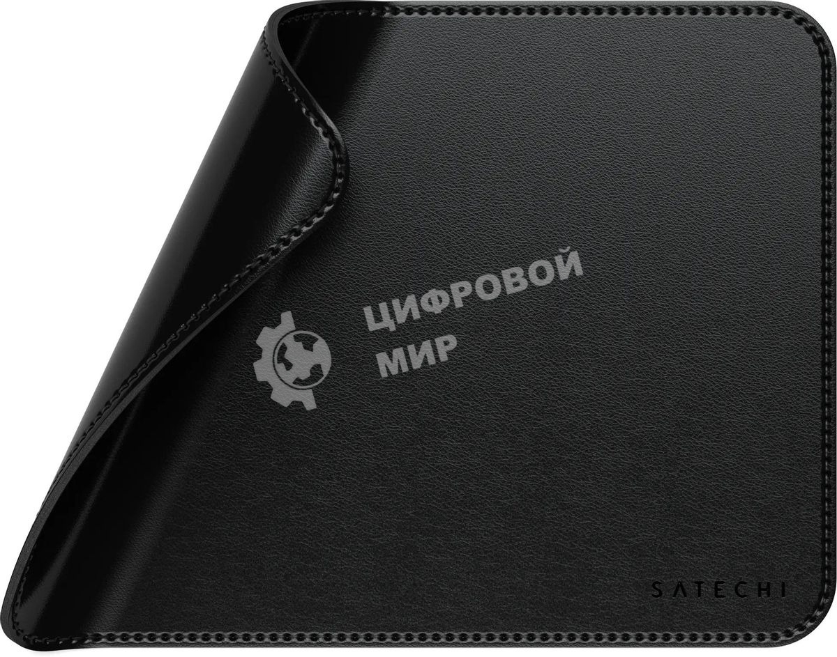 Коврик для мыши из веганской кожи Satechi Vegan-Leather Premium Desk Mat, черный