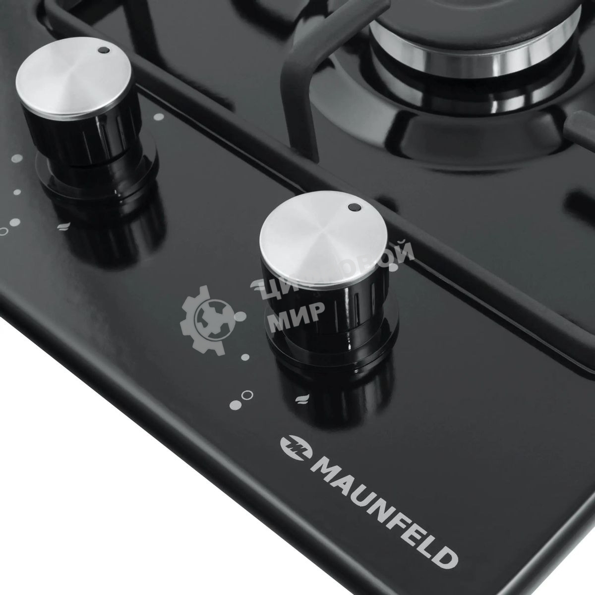 Газовая варочная панель Maunfeld EGHE.32.3EB/G, 2 конфорки, эмалированная сталь, черный