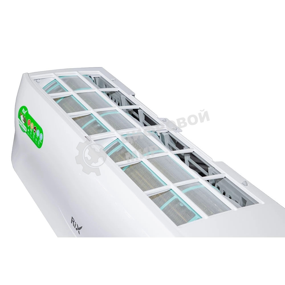 Кондиционер сплит-система настенного типа RIX LITE I/O-W12MB 12000 BTU, 32 м², 28 дБ, охлаждение, обогрев, осушение, белый