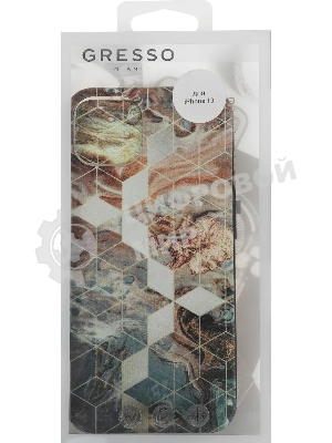 Чехол (клип-кейс) Gresso Meridian, для iPhone 13, золотистый/синий gr17aaae8888