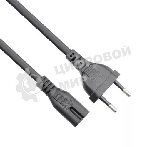 Кабель для аудио-видео техники IEC-320-C7--розетка 220V, 2-pin, 1,8м, медь, VCOM