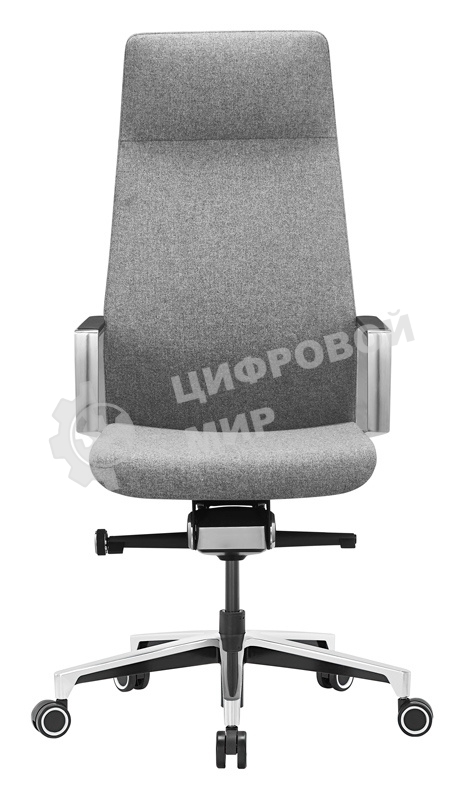 Кресло руководителя Бюрократ JONS/CASHGREY серый, крестовина алюминий
