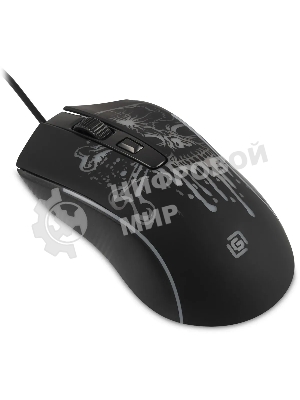 Мышь проводная Oklick 702G черный, 3600 dpi, USB, кнопки - 4
