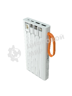 Портативный аккумулятор More choice (4620202550545) PB22-10 с кабелем 2USB 2.1A - 10000mAh белый