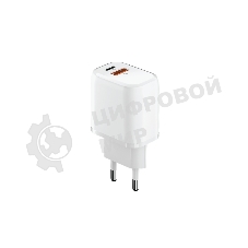 Сетевое зарядное устройство OLMIO Type-C+USB, 20W, 3A, QuickCharge3.0, PowerDelivery, белое