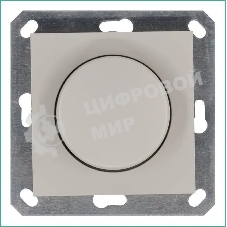 Светорегулятор Jasmart поворотно-нажимной (диммер) LED 30-400Вт 1gang 2way механизм тауп