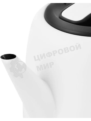 Чайник электрический Kitfort KT-6112 1 л, 1630 Вт, белый/черный (корпус: нержавеющая сталь)