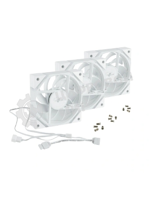 Вентилятор для корпуса Eurocase EU-FN120ARGB_12 WH YH1225 White,120 ARGB fan 3pin+AURA 5V3pin female and male connector with brown box,3pcs in big bro