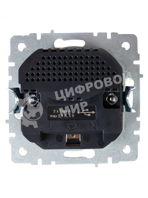 Розетка 1-местная IEK BRITE РЮш10-2-БрБ (BR-R14-16-U21-D31-K01) с заземлением, с защитными шторками, 16А, с USB A+A 5В 3,1А, белый