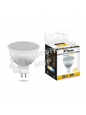Лампа светодиодная Feron LB-24 5W 230V G5.3 2700K MR16