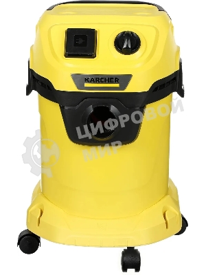Строительный пылесос Karcher WD 3 P V-17/4/20 желтый, 1000 Вт, уборка сухая/сбор воды, пылесборник мешок/контейнер, 17 л