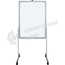 Флипчарт Silwerhof DAILY, лак, 70x100см на роликах белый вращающаяся