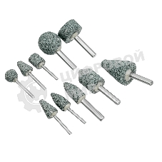 Набор шарошек Denzel абразивных для дрели (ПШМ), 63С, 10 шт.