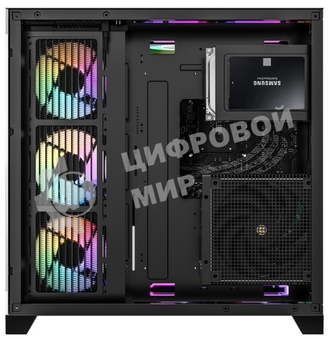 Компьютерный корпус Formula V Line Crystal Z6 Black, ATX, Left & Front & Bevel side Tempered Glass, TYPE-C*1, USB3.0*2