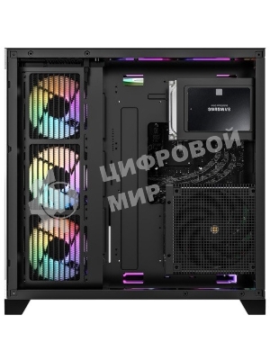 Компьютерный корпус Formula V Line Crystal Z6 Black, ATX, Left & Front & Bevel side Tempered Glass, TYPE-C*1, USB3.0*2