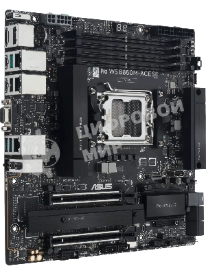 Материнская плата ASUS PRO WS B850M-ACE SE, AM5, AMD B850, 4xDDR5, 4xSATA, 2xM.2, 1xPCIe 5.0 x16, 1xPCIe 4.0 x16, 1xVGA, 1xHDMI, 1xDP, 1x2.5Gb LAN, 1x10Gb LAN, 2xUSB-C 10Gbps, 3xUSB-A 10Gbps, 2xUSB-A 2.0, 7.1, mATX